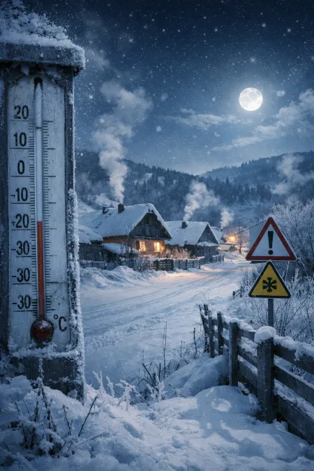 Val de frig polar peste România: nopți cu -20°C și alte avertizări ANM (18–20 ianuarie 2026)