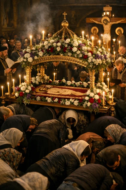 Vinerea Mare 2026: Prohodul, trecerea pe sub Epitaf și postul negru – până când se ține