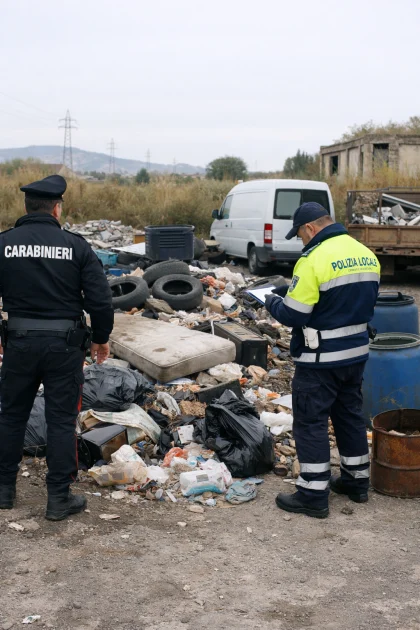 Român amendat cu circa 10.000 de euro la Paternò, după abandon de deșeuri. Controlul a scos la iveală și alte nereguli